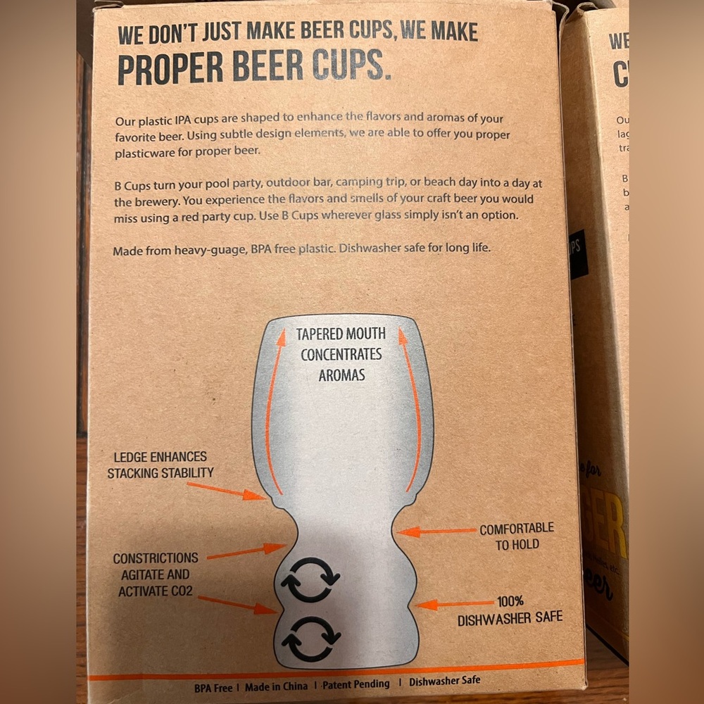 Lot of (8) plastic beer cups for outdoors/travel B Cups Fermented Reality - Picture 7 of 10